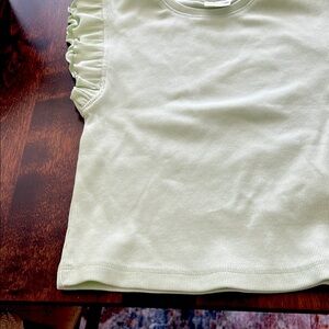 Kids Ruffle Sleeve Top - Light Green